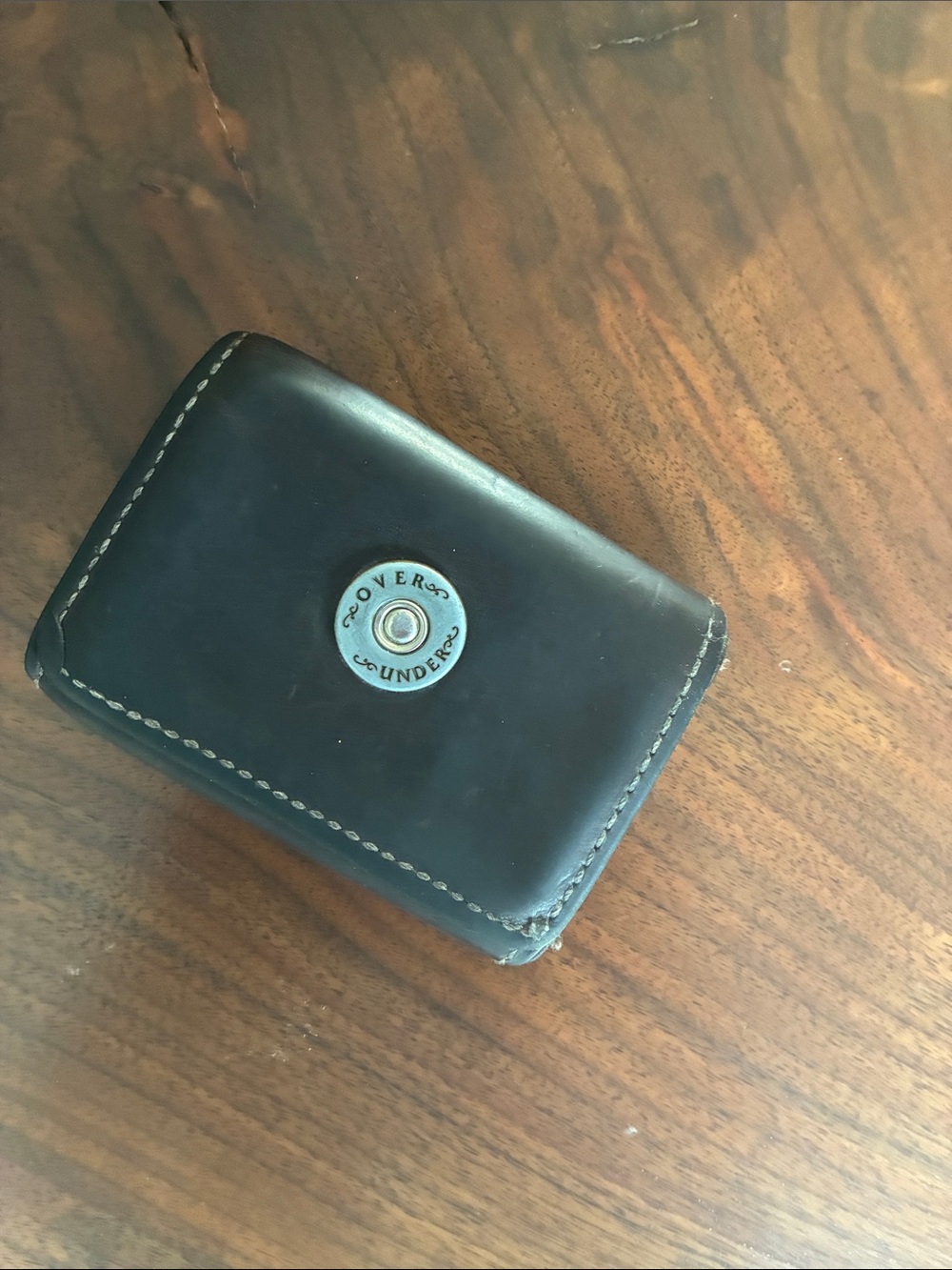 Over under Horween leather wallet